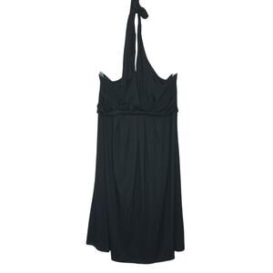 Umgee Irradiance Black Y2K Halter Mini Swing Dress Womens LG Casual Babydoll